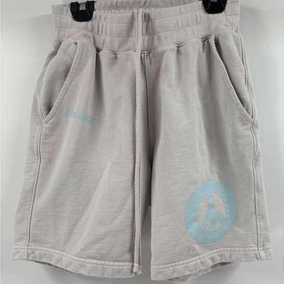 Madhappy peace sign sweat cotton stretchy comfort inseam 8 sweat shorts size xs - Picture 1 of 16
